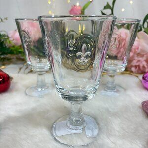 La Rochere Made in France Clear Fleur De Lys 8.5 ounce Stemmed Glass Set of 4
